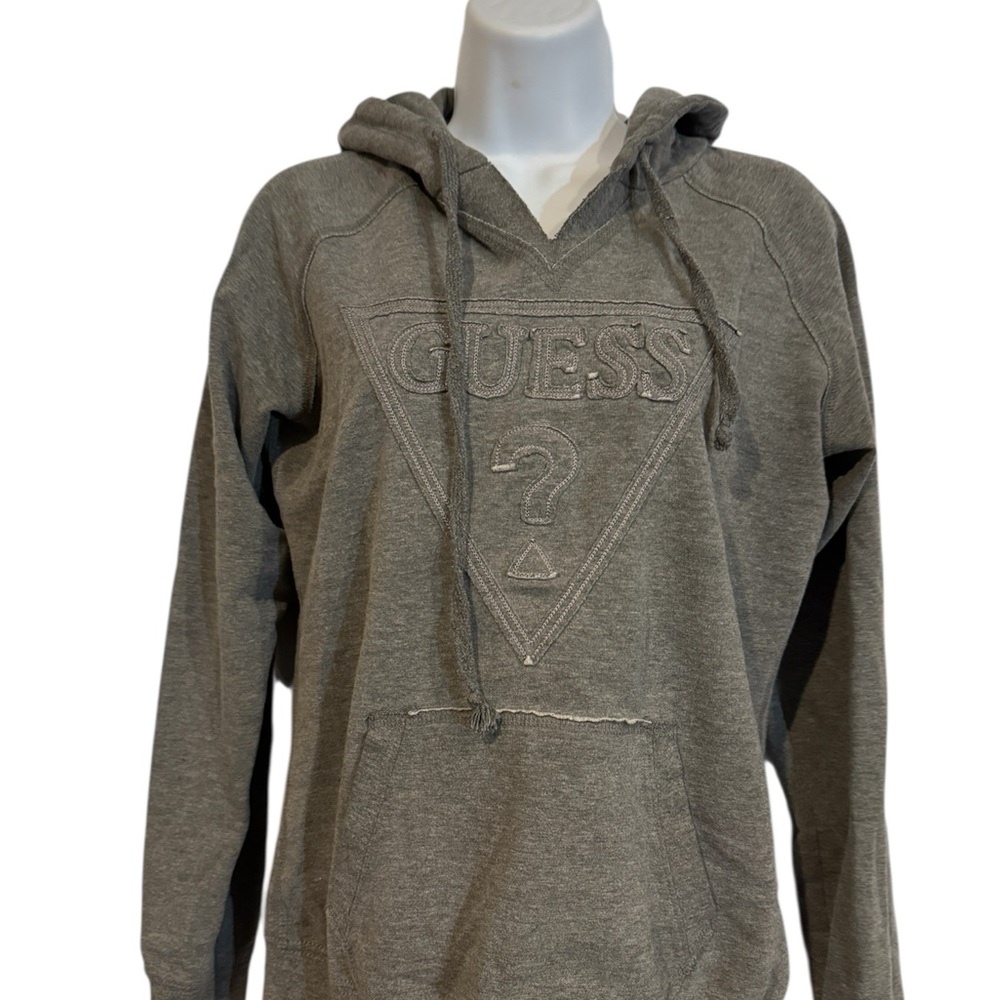 GUESS Women's Gray Logo Hoodie